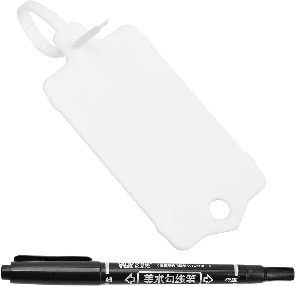 Blank Plastic Tags for Labeling Reble Hanging Tags Ties Key Tag Stora