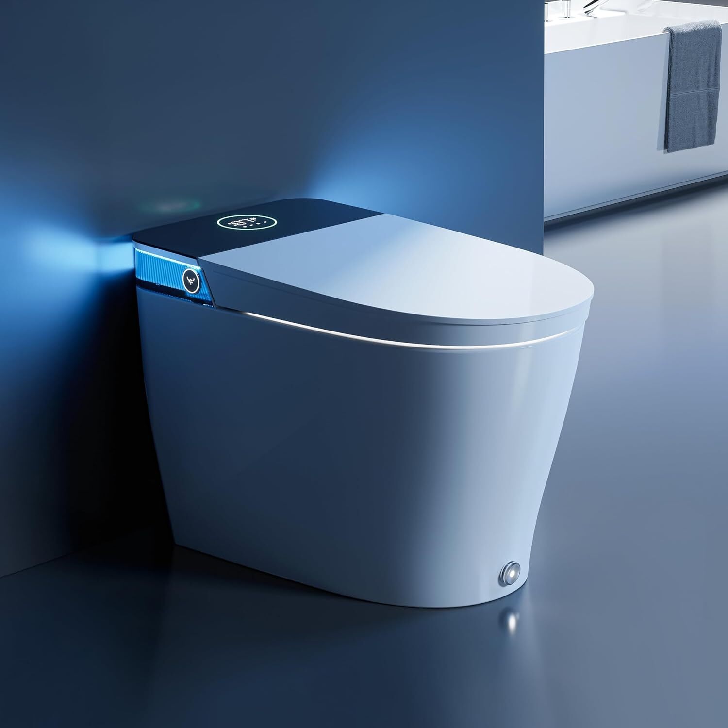 HOROW Smart Toilet Bidet with Powerful Flush Auto Open/Close Lid Deodorization