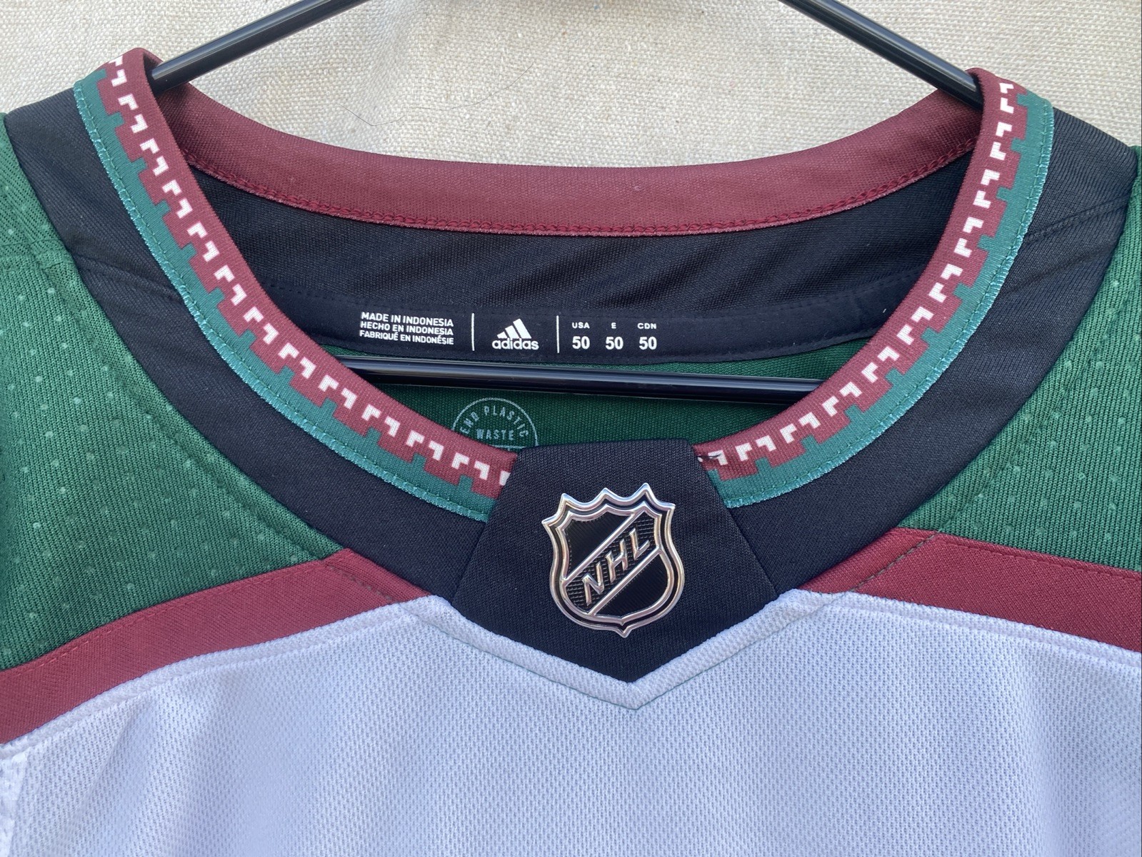 Arizona Coyotes Adidas Primegreen Away Kachina Jersey Size 50 Used ONCE w/ BOX