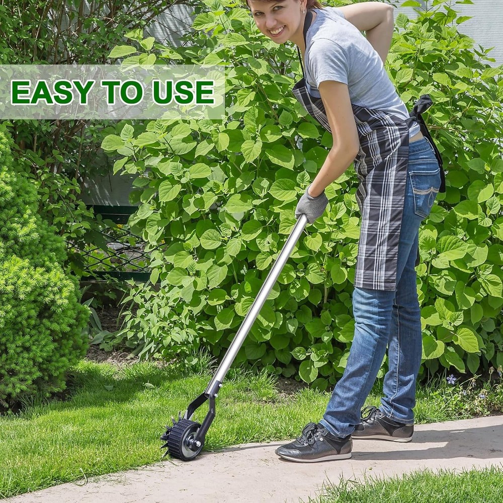 Versatile Lawn Edger Tool with Adjustable Stainless Steel Handle for All Gardens