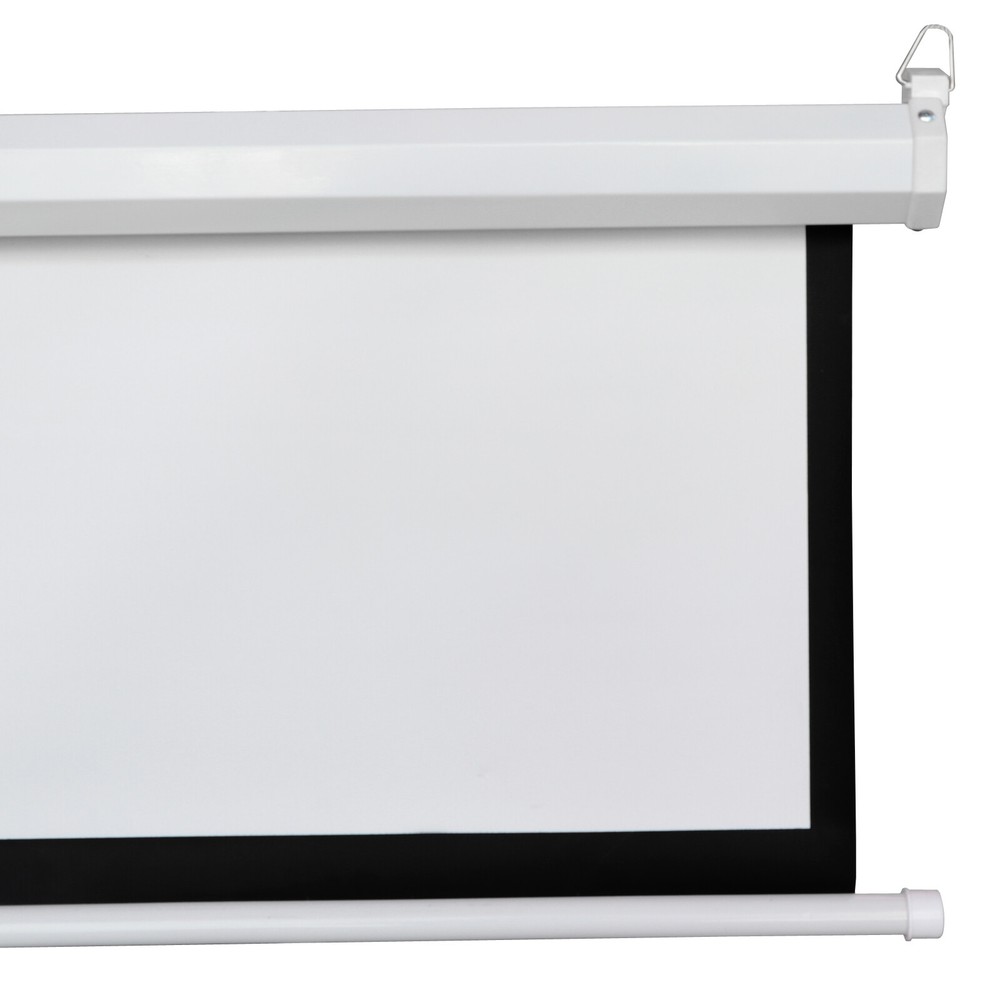 Diagonal Projection Projector Screen HD Manual Pull Down Home Theater 100" 16:9