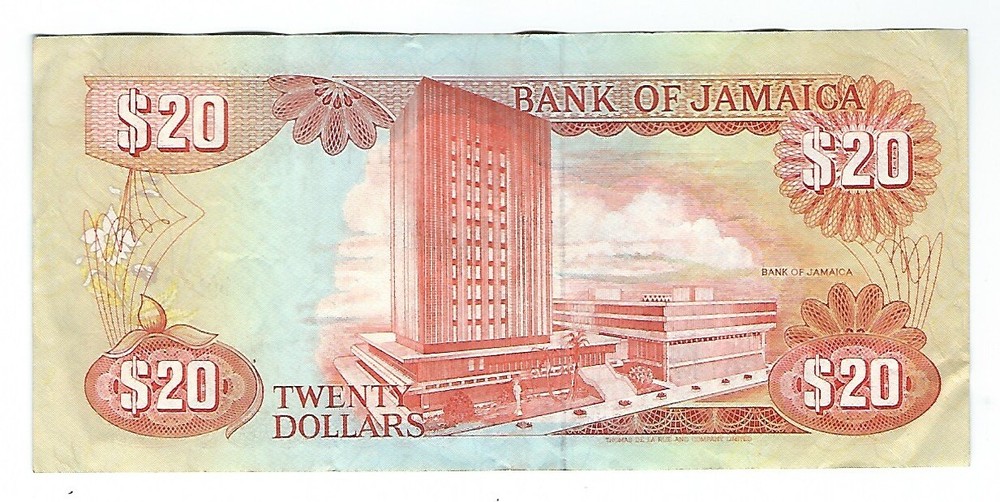 Jamaica - Twenty (20) Dollars, 1989