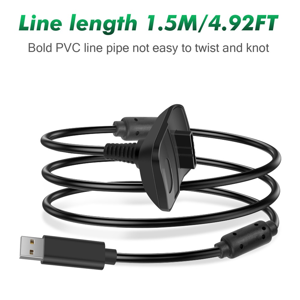 2x 4800mAh Battery Pack USB Charger Dock Cable For Microsoft Xbox 360 Controller