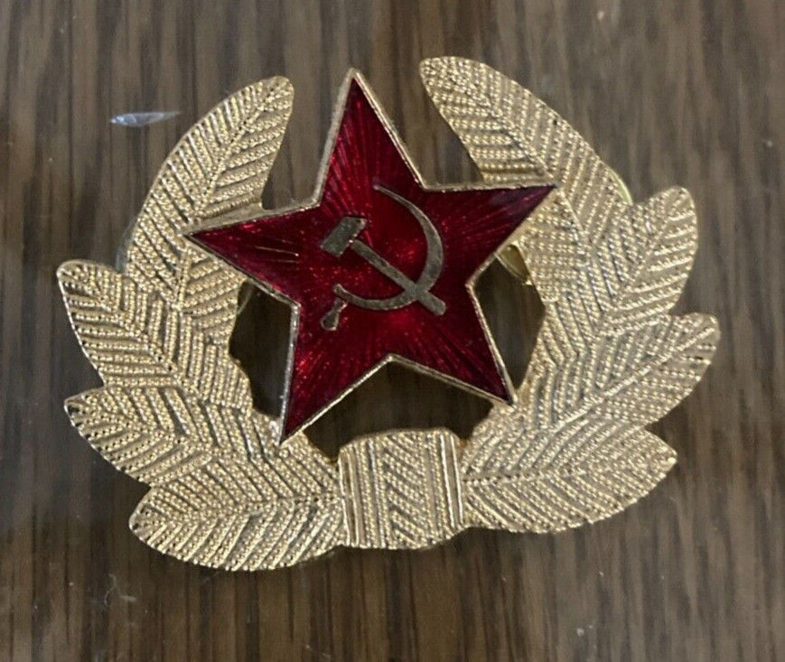 Russian Soviet Red Army Star Hat Pin Badge USSR
