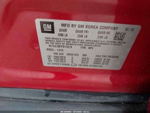 TRAX 2015 Transmission Shift 701995