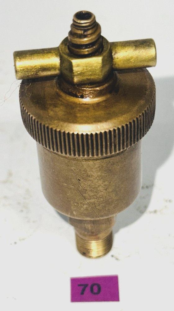Brass Automatic T-Handle Spring Loaded Grease Cup Hit Miss 1/8"