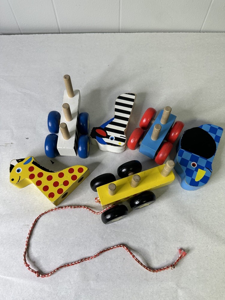 Melissa And Doug Pull Along Zoo Animals Toy