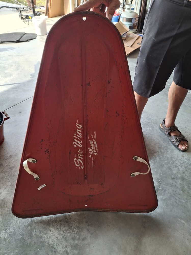 Blazon Sno Wing Vintage Snow Sled Red