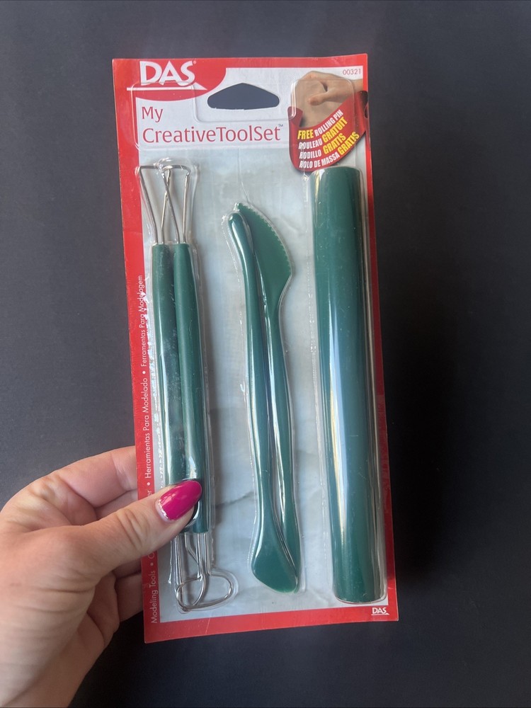 BN DAS Sealed My Creative Tool Set Clay modeling Rolling Pin Spatula Wire Knife