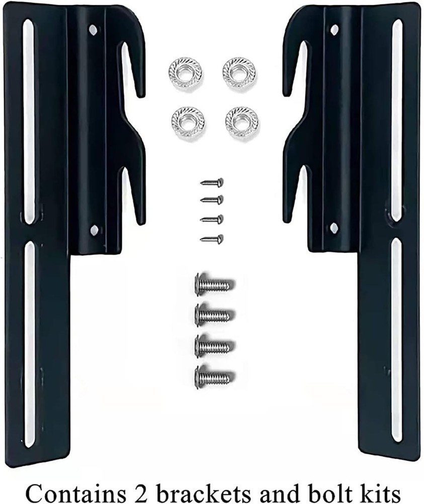 Headboard Adapter Brackets, Bed Frame Hooks, Black