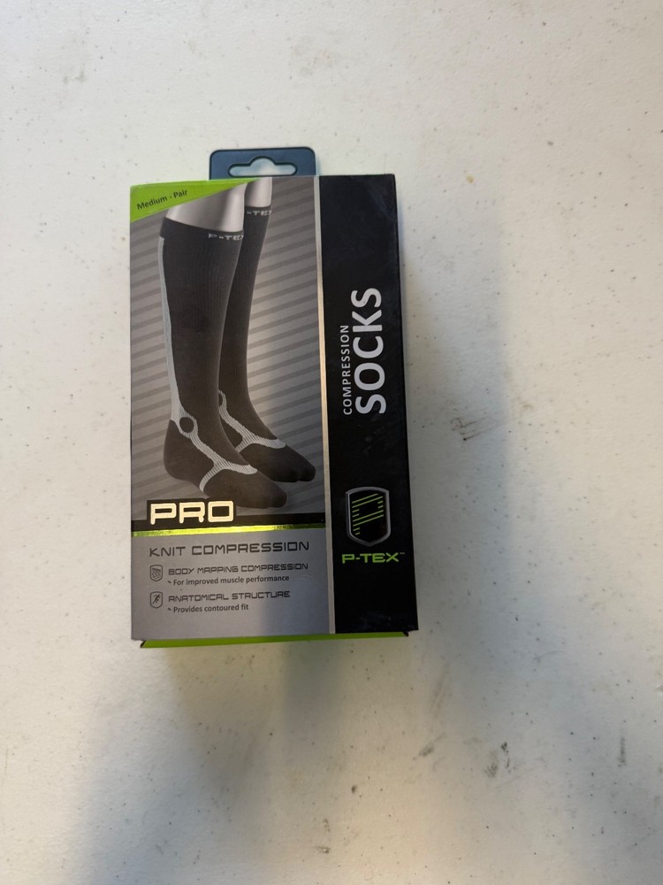 P-TEX Compression Socks P-TEXCS500 Black Multiple Sizes Brand New