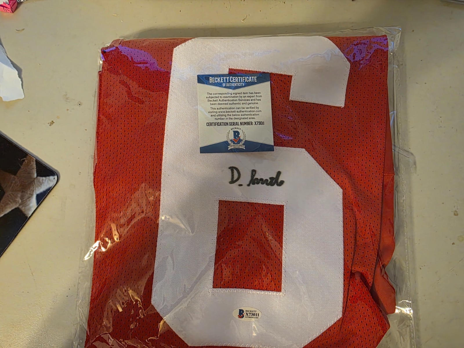 FOOTBALL SIGNED JERSEYS WHOLESALE LOT (20) COA'S FROM JSA, PSA OR BECKETT, DEION