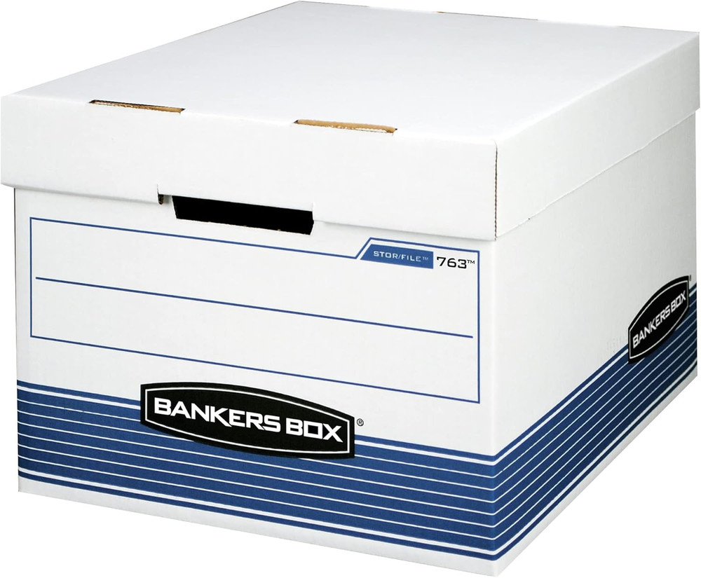 20-Pack Medium Duty File Storage Boxes with Lids, Fastfold Assembly, Letter/Lega