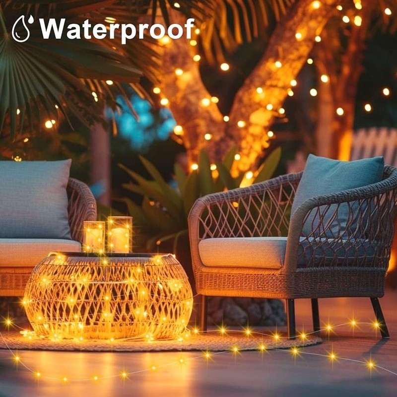 Fairy String Lights 100 LED 33ft Waterproof Timer Battery Powered Indoor Outdoor