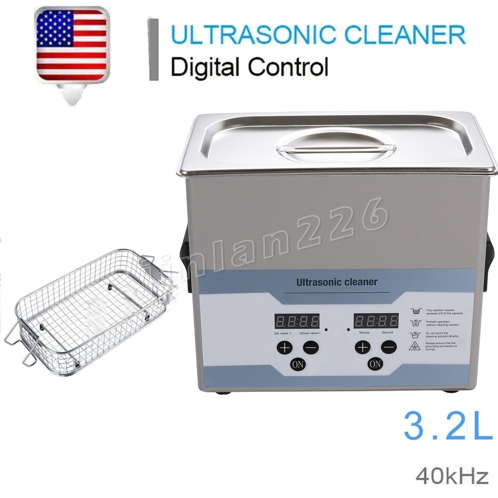 Ultrasonic Cleaner w LED Display Heater Timer 3.2L Sonic Machine New