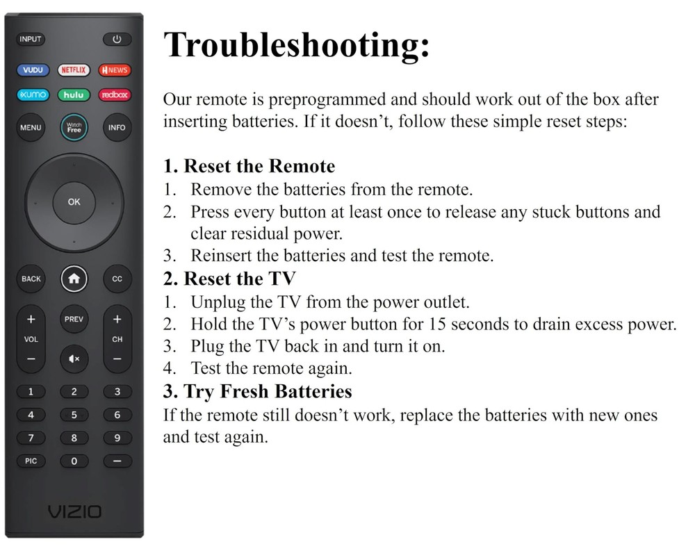 VIZIO SmartCast Universal Remote Control - Smart Replacement for Black