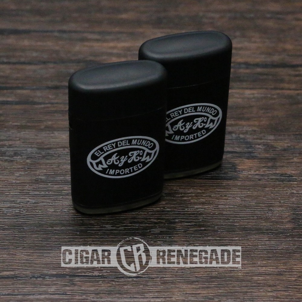 El Rey Del Mundo Single Flame Adjustable Refillable Cigar Torch Lighter - 2 Pack