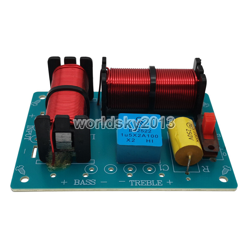 2pcs 80W High-Low 2 Way 2 Unit Speaker Frequency Divider Filters Audio Crossover