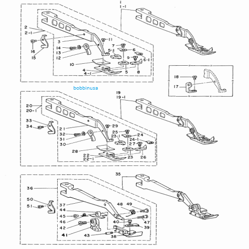 Presser Foot Arm Assembly Juki Overlock Machine MO-814