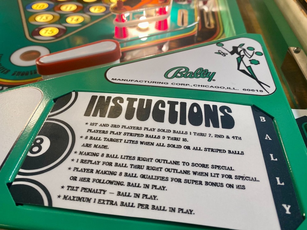 Bally Eight Ball Apron Cards