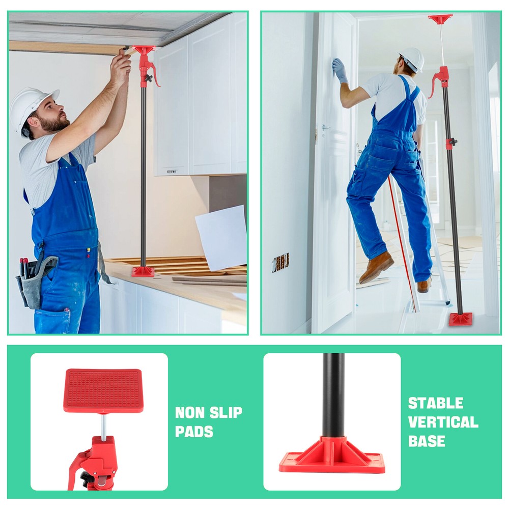 Adjustable Support Pole, 45"-114" Cabinet Jack Support Pole Third Hand Tool 2PC