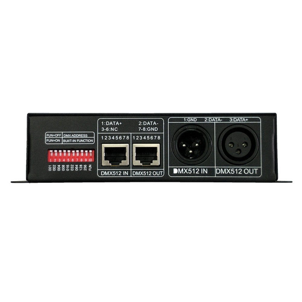DC12V~24V LED RGBW DMX 512 Controller Decoder Dimmer 4 Channel 8A Stripe Light T