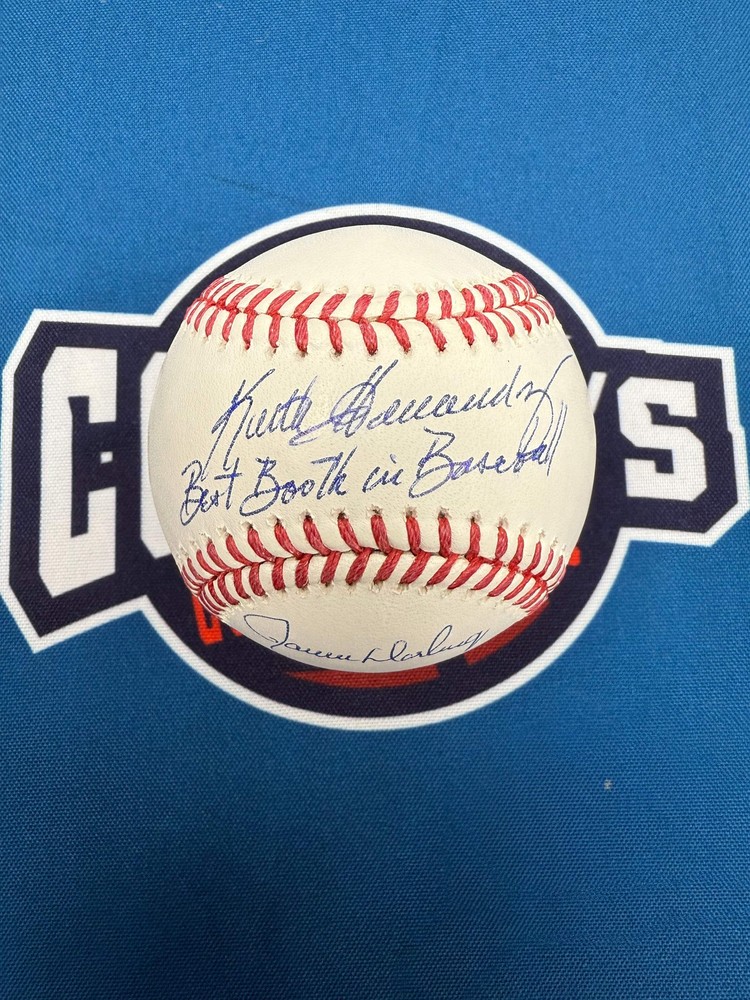 Keith Hernandez, Gary Cohen & Ron Darling Autographed OML Baseball w/ Inscriptio