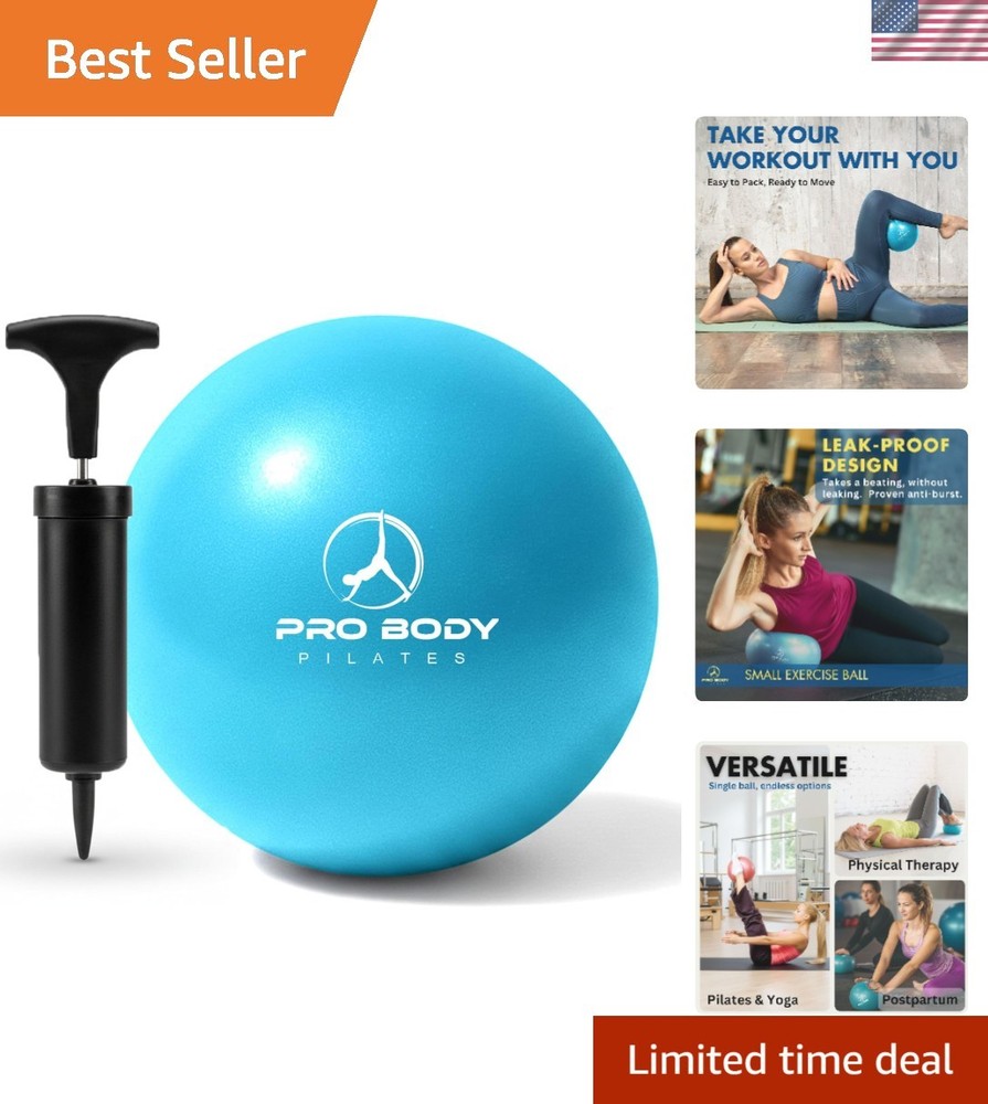 9-Inch Small Exercise Ball with Pump - Enhance Core Strength for All Activities