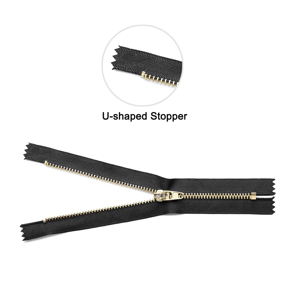 40Pcs Zipper Slider Retainers - #8 #10 U Shape Top Stoppers Replacing, Silver