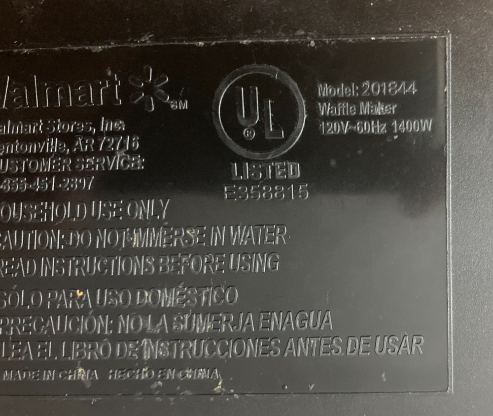 Farberware Double Flip Waffle Maker Model 201844 (Tested)