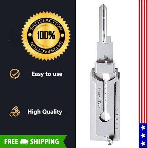 2-in-1 Stainless Steel Key Decoder SS001 PRO Lock Decoder Repair Tools-(1pc)