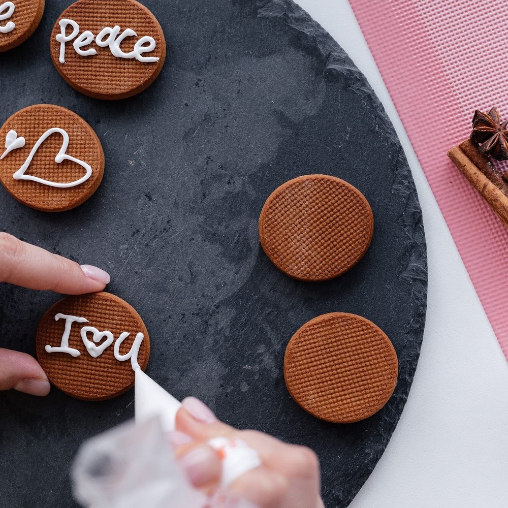 AMYONE Perforated Baking Mats, 2 PCS Pink Eclair Silicone Mat for Half Sheet,...