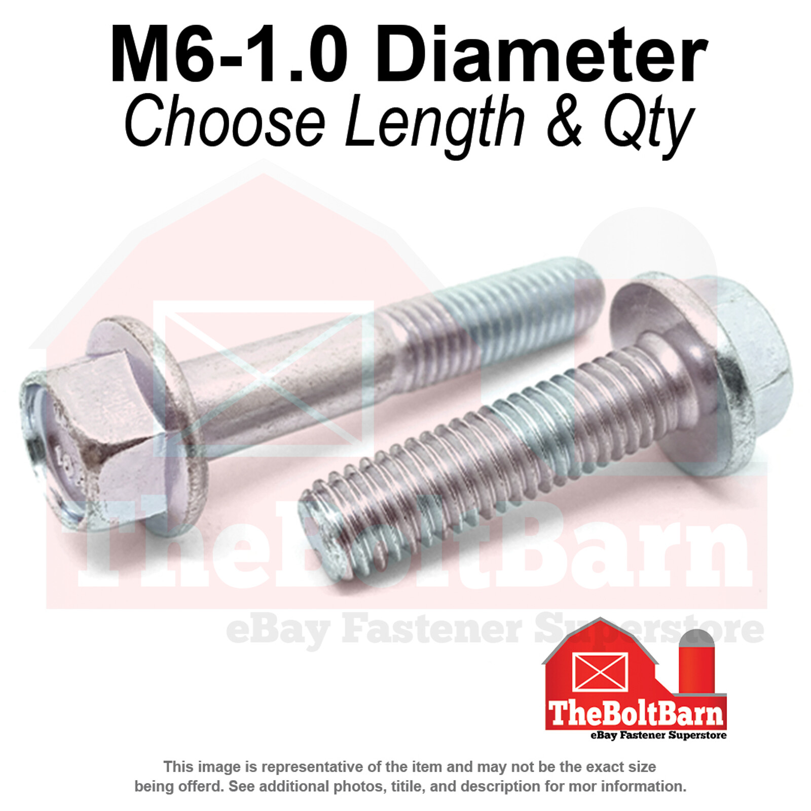 M6-1.0 Class 10.9 JIS Hex Flange Screws Bolts Zinc Clear (Pick Length & Qty)