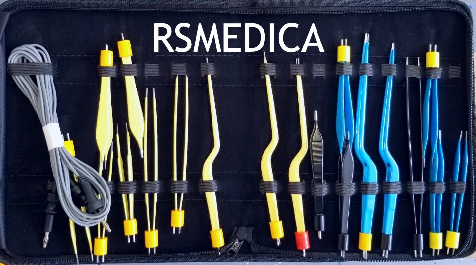 High Class Bipolar Bayonet Forceps Electrosurgical Instruments Set