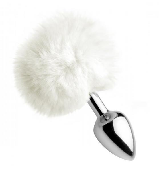 XR Tailz Onyx Bunny Tail Butt Plug White Anal Probe