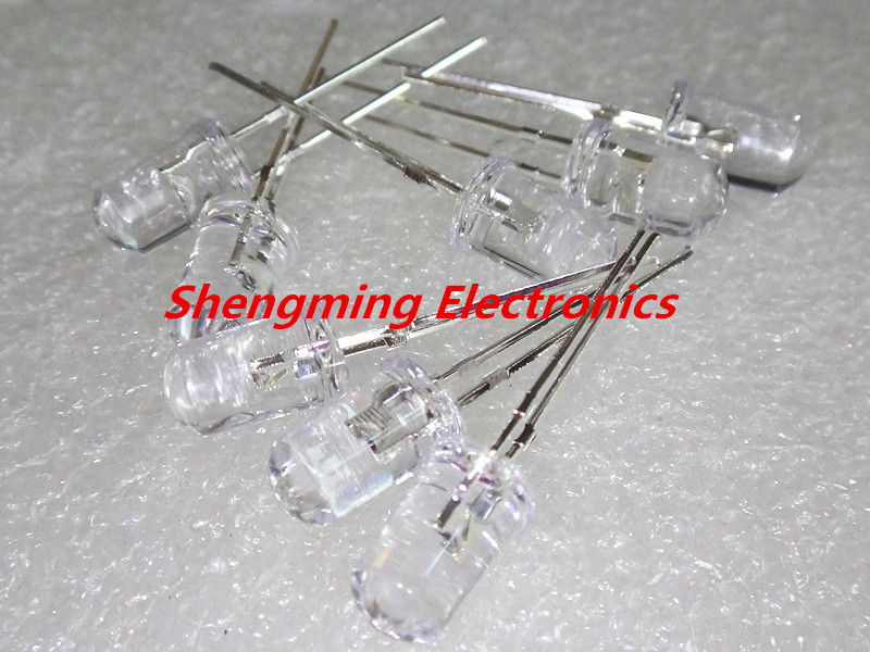 100pcs 5mm Round Pink LED water clear