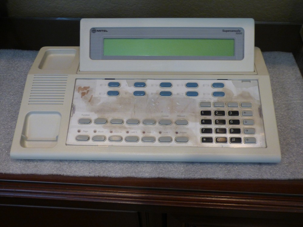 MITEL SUPER CONSOLE 1000 PAPER AND PLASTIC OVERLAY. NEW