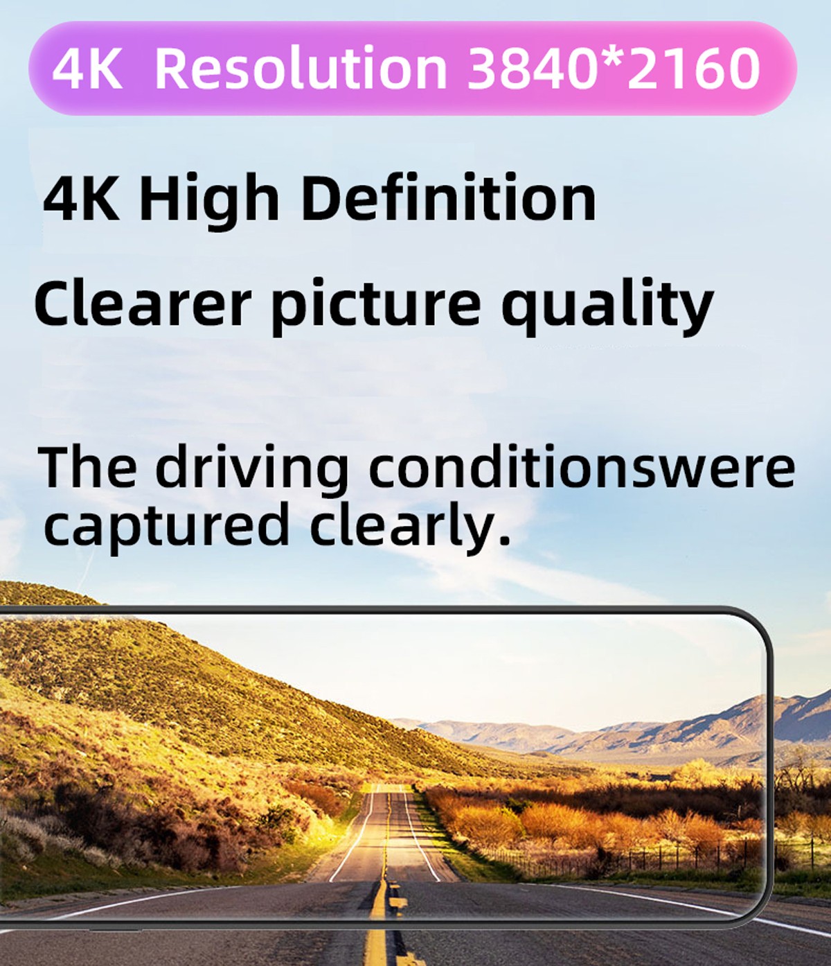 360 Degree 4K Rear View Mirror Camera 4 Channel Dash Cam Car DVR ADAS BSD WIFI