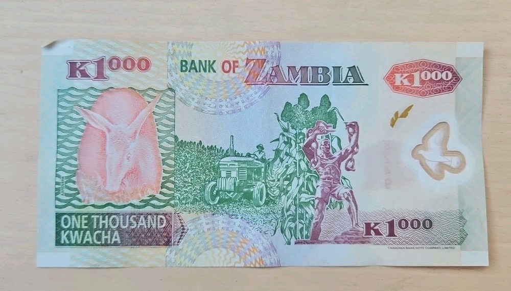 2005 Zambia 1000 Kwacha Note