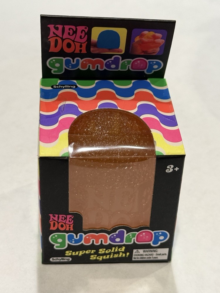 Nee Doh Gumdrop Super Solid Squish Needoh Gum Drop ORANGE RARE