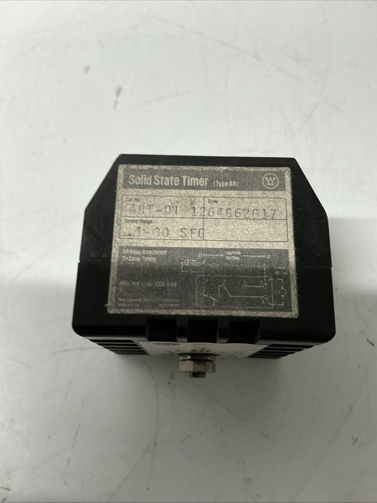 WESTINGHOUSE ART-ON SOLID STATE TIMER 1-30 SEC. RANGE 1264C62G17. W-814