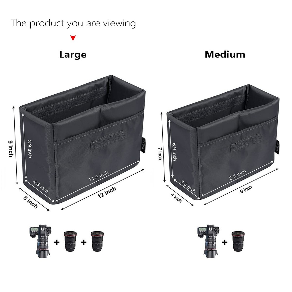 Water Resistant DSLR SLR Camera Insert Bag Inner Case Bag(Medium)