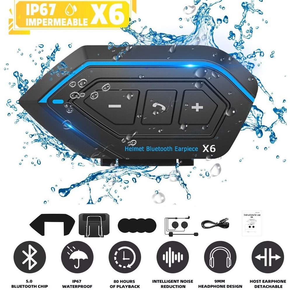 Motorcycle Helmet Headset Wireless Bluetooth Headphone Speaker Automatic Answer