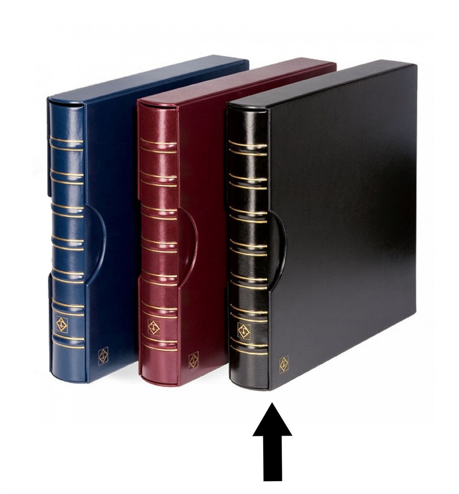 Lighthouse Maximum Extra Wide Binder and Slipcase For Stamps & Postcards Black