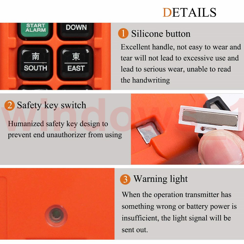 Universal Industrial Crane Remote Control Wireless Radio Controller for Crane