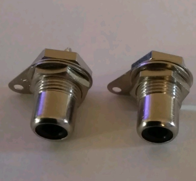 RCA -Type Panel Jack,) W /Locking Nut That Fits Front Of Panel, Audio Connector