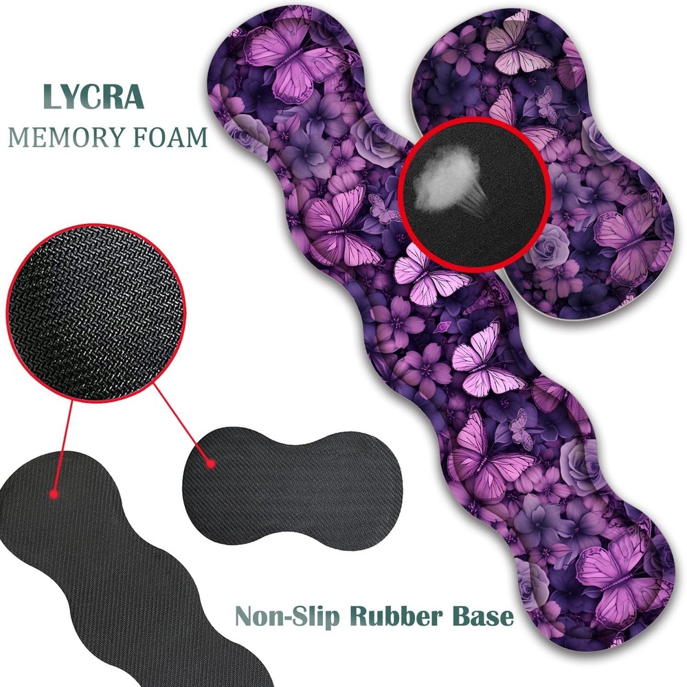 Mouse Pad Combo, Large Gaming Mouse Pad + Keyboard Wrist Support + Mouse Wris...