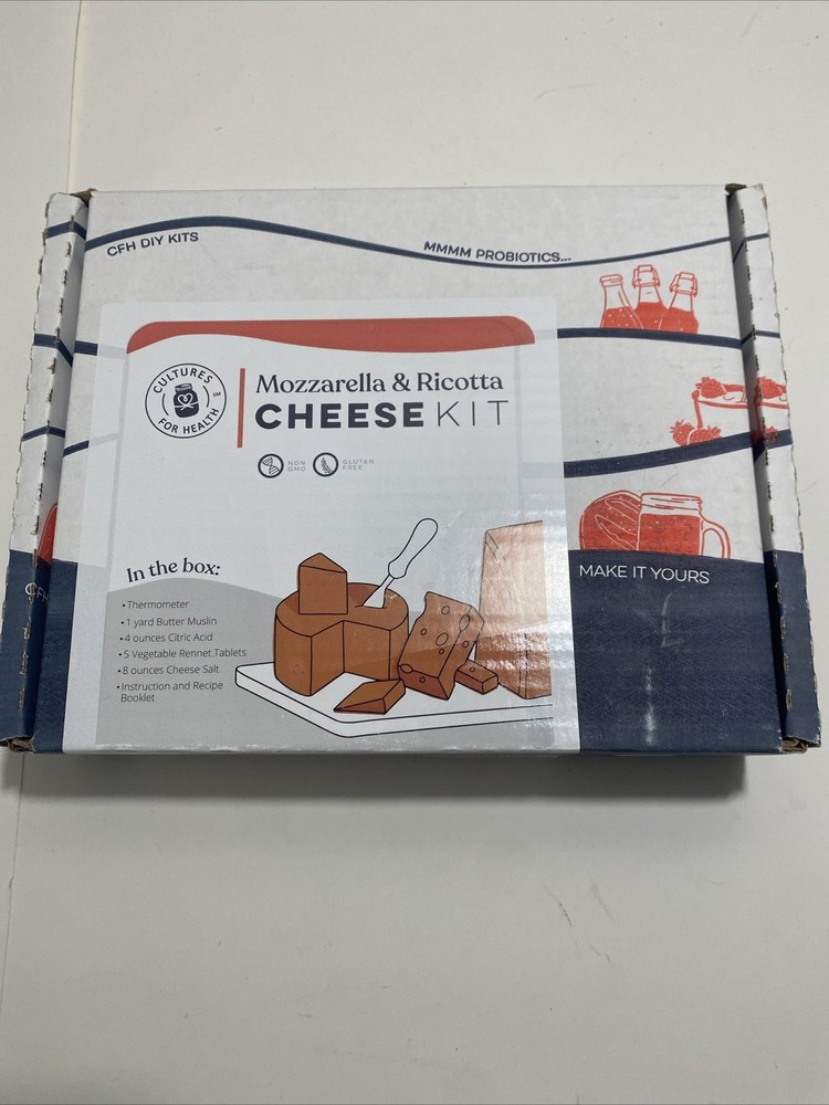 Mozzarella & Ricotta Cheese Making Kit | 5 Piece DIY Kit Includes Cheesecloth