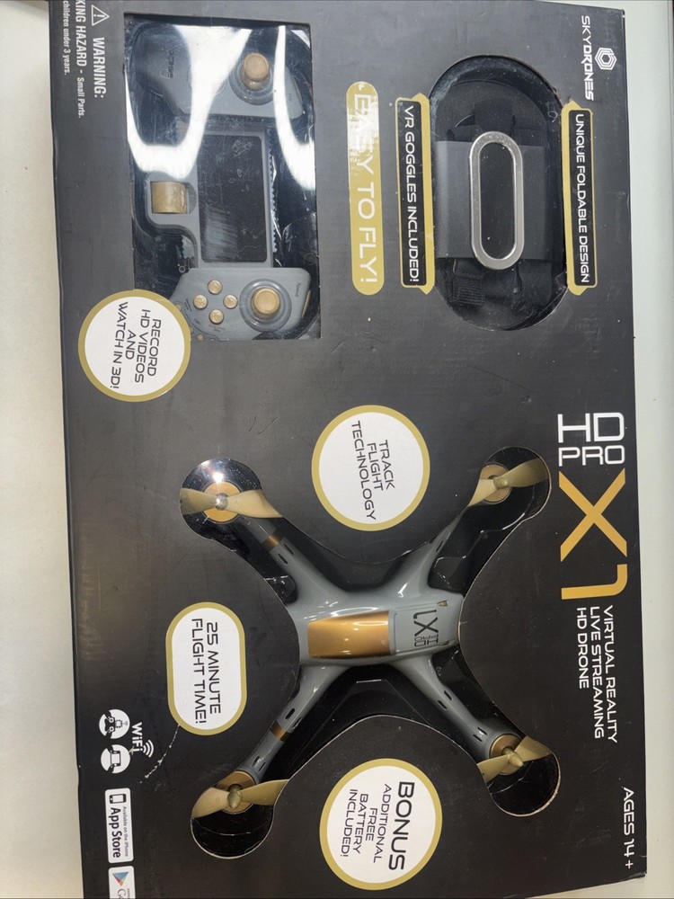 Sky Drones HD PRO X1 Virtual Reality  Streaming Drone New Open Box Never Used