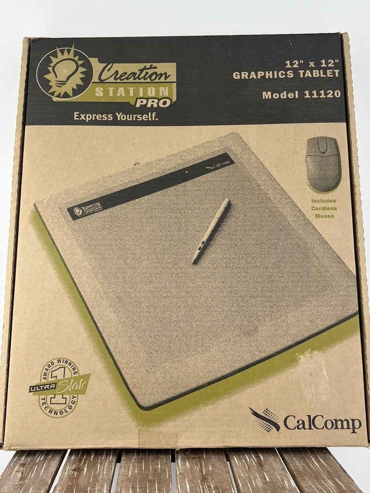 Vtg CALCOMP DrawingBoard Graphics Tablet AutoCad PC tablet #11120 *NO ACCESS*